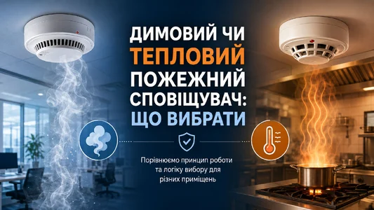 Димовий чи тепловий пожежний сповіщувач: що вибрати для різних приміщень