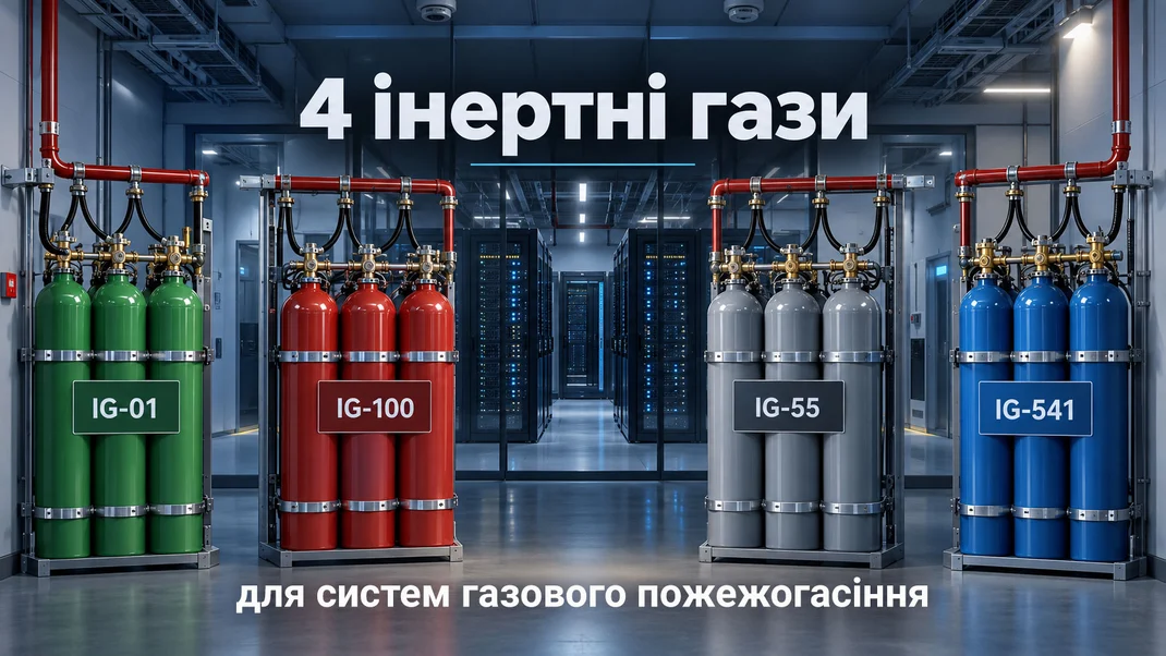 Инертные газы для пожаротушения: сравнение IG-541, IG-100, IG-55, IG-01