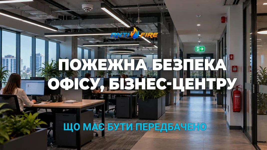 Пожежна безпека офісу та бізнес-центру: що має бути передбачено