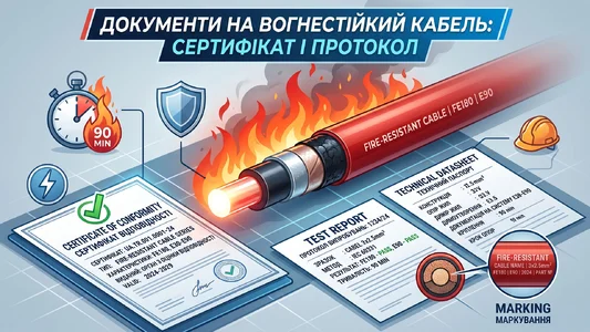 Документи на вогнестійкий кабель: що перевірити перед закупівлею