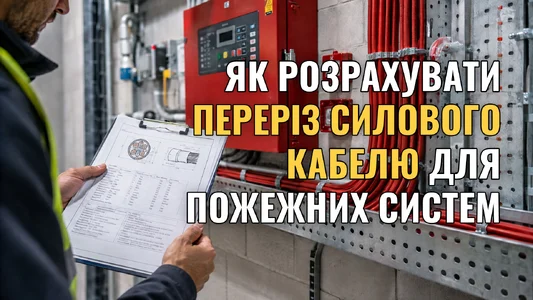 Як розрахувати переріз силового кабелю для пожежних систем