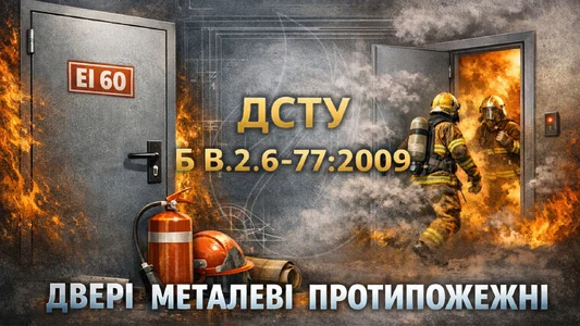 Двері металеві протипожежні. ДСТУ Б В.2.6-77:2009