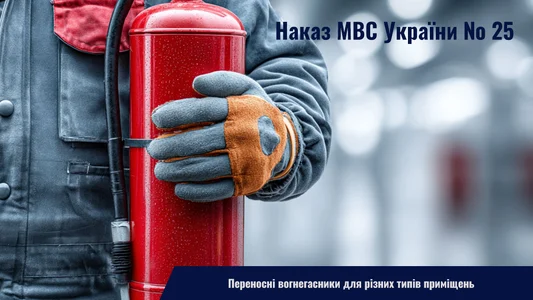 Переносні вогнегасники для різних типів приміщень