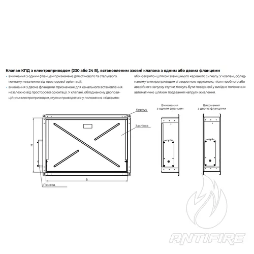 Нормально закриті одностулкові протипожежні клапани Вентс КПД  (фото 5)