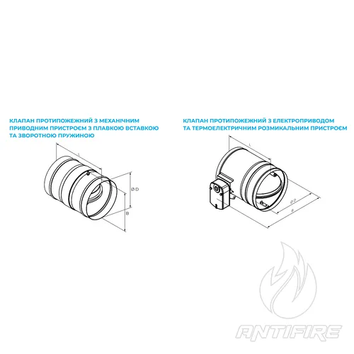 Нормально відкриті вогнезатримувальні канальні клапани Вентс ПЛ-10  (фото 6)
