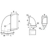 Дифузорний відвід для прямокутного повітроводу AD-KRPP thumb-2