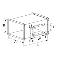 Трійник з прямокутним відводом для прямокутного повітроводу AD-TP thumb-2
