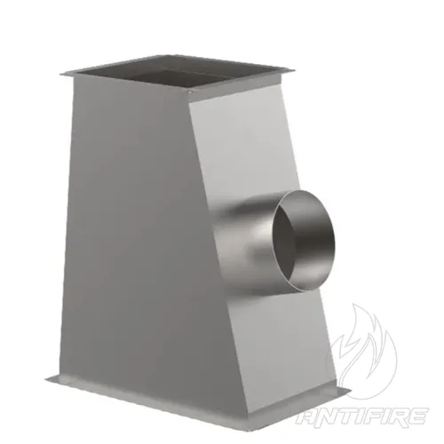 Трійник косий з круглим відводом для прямокутного повітроводу AD-TK 