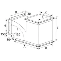 Трійник з дугоподібним відводом для прямокутного повітроводу AD-TD thumb-2