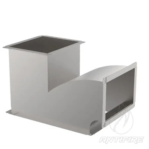 Трійник з дугоподібним відводом для прямокутного повітроводу AD-TD 