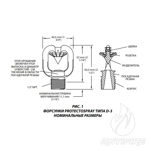 Дренчер TYCO Protectospray D3 ua  (фото 3)