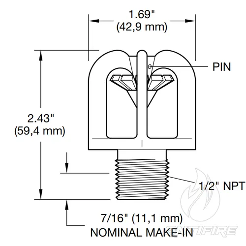 Дренчер TYCO ROY 1/2” NPT ua  (фото 3)