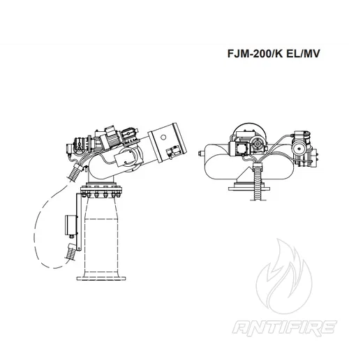 Лафетний ствол стаціонарний FJM-200 EL/MV 