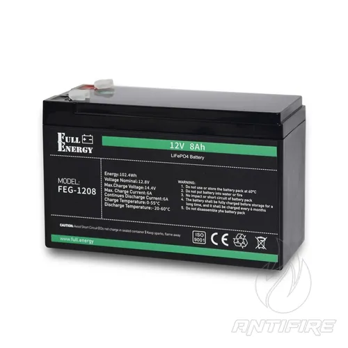 Акумулятор LiFePO4 літій залізо фосфатний 12В 8Ah Full Energy FEG-128 
