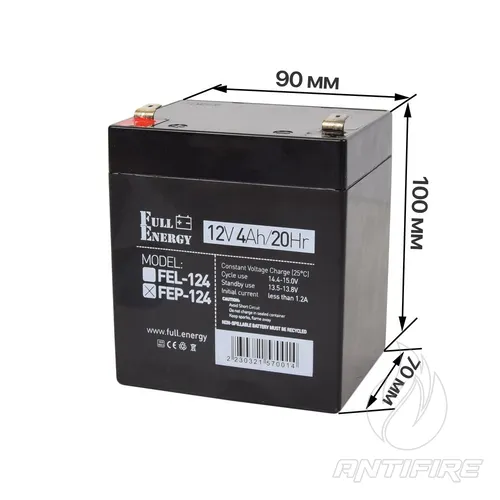 Акумулятор 12В 4Ah для ДБЖ Full Energy FEP-124  (фото 2)