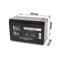 Акумулятор 12В 7.2 Ah для ДБЖ Full Energy FEP-128 thumb-2