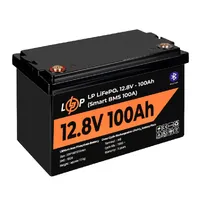 Акумулятор LogicPower LiFePO4 12V, 100 Ah Smart BMS 100А з BT пластик thumb-2