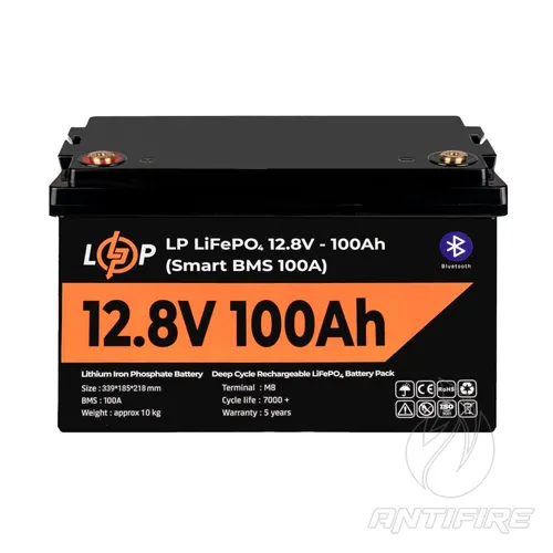 Акумулятор LogicPower LiFePO4 12V, 100 Ah Smart BMS 100А з BT пластик 