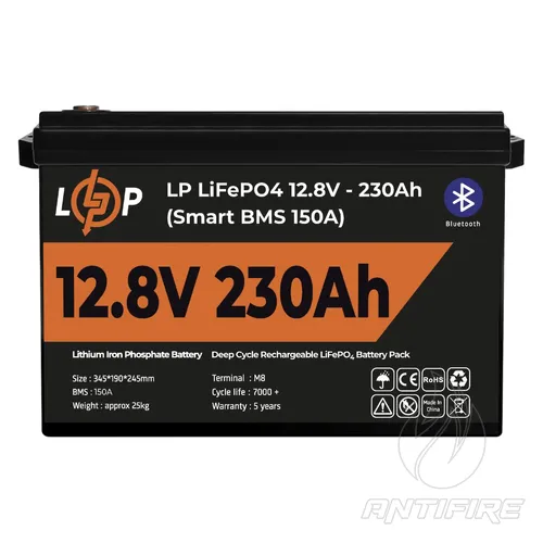 Акумулятор LogicPower LiFePO4 12V, 230 Ah Smart BMS 150А з BT пластик  (фото 2)