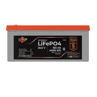 Акумулятор LogicPower LiFePO4 25,6V - 160 Ah BMS 200A 100А пластик LCD Smart BT — Блоки живлення та АКБ
