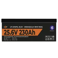 Акумулятор LogicPower LiFePO4 25,6V - 230 Ah Smart BMS 150А з BT пластик — Блоки живлення та АКБ