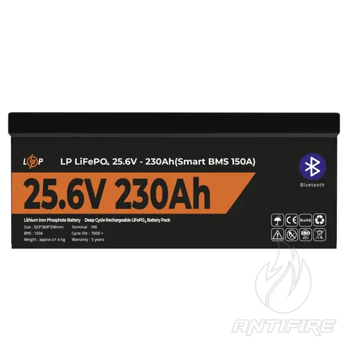 Акумулятор LogicPower LiFePO4 25,6V - 230 Ah Smart BMS 150А з BT пластик 