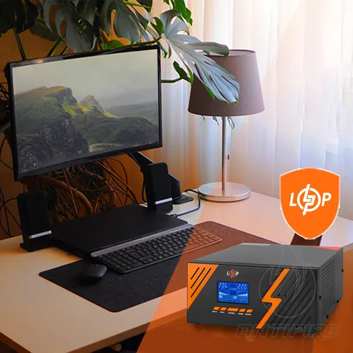 ДБЖ LogicPower 12V LPM-PSW-1500VA (1050Вт) Black  (фото 10)