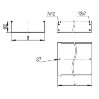 Лоток листовий неперфорований 100х600х3000 thumb-3