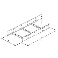 Лоток драбинного типу 50x200x3000, RAL LL5020 thumb-2