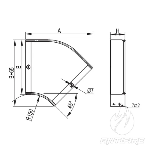 Кут горизонтальний CPO45 50x100  (фото 2)