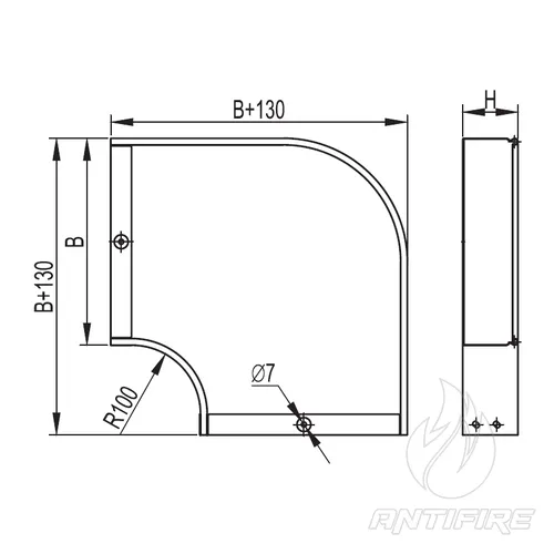 Кут горизонтальний CPO90 100x600  (фото 2)