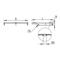 Кришка на лоток пряма основа 400 мм thumb-2