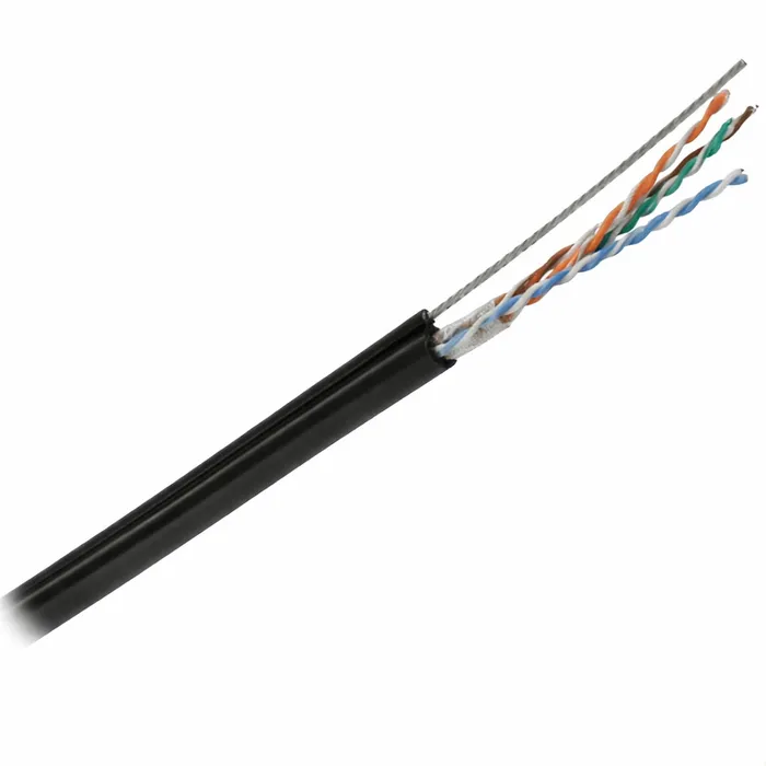 Кабель симетричний з тросом LANTRIA U/UTP 4×2×0,51 Cat. 5e PE+R 