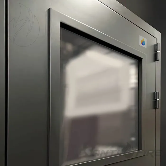 Двері протипожежні одностулкові металеві зі склінням EI60  (фото 5)