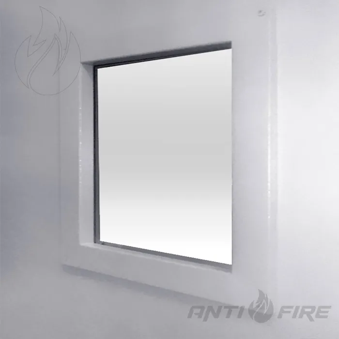 Двері протипожежні двостулкові металеві зі склінням  EI60  (фото 6)