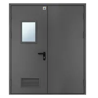 Двері протипожежні двостулкові металеві зі склінням  EI30 — Двері EI30