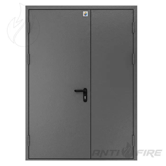Двері протипожежні двостулкові нерівнопільні металеві глухі EI30 