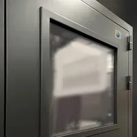 Двері протипожежні двостулкові нерівнопільні металеві зі склінням EI30 thumb-5