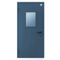 Двері протипожежні одностулкові металеві зі склінням EI90 — 