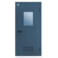 Двері протипожежні одностулкові металеві з вентеляційною решіткою EI90 — 