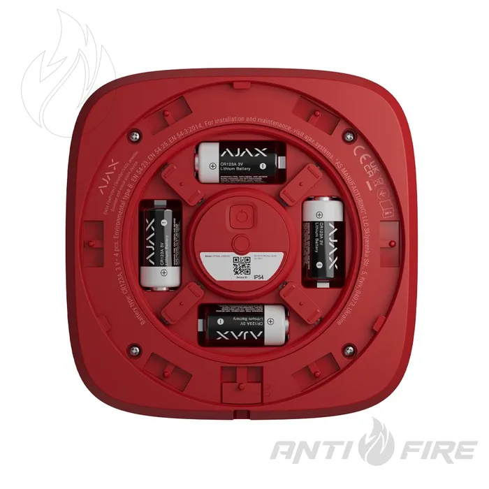 Пожежний оповіщувач Ajax EN54 FireProtect Sounder Jeweller red  (фото 6)