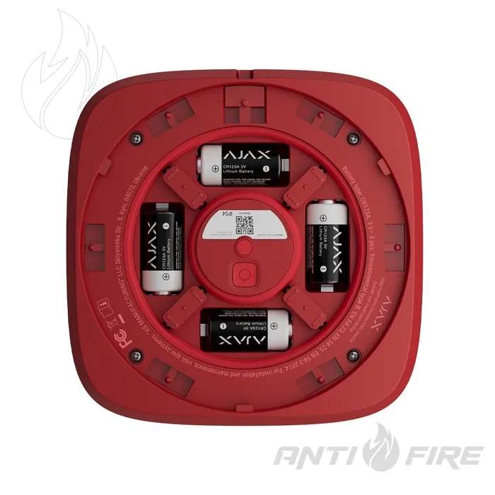 Пожежний оповіщувач Ajax EN54 FireProtect Sounder VAD Jeweller red  (фото 6)