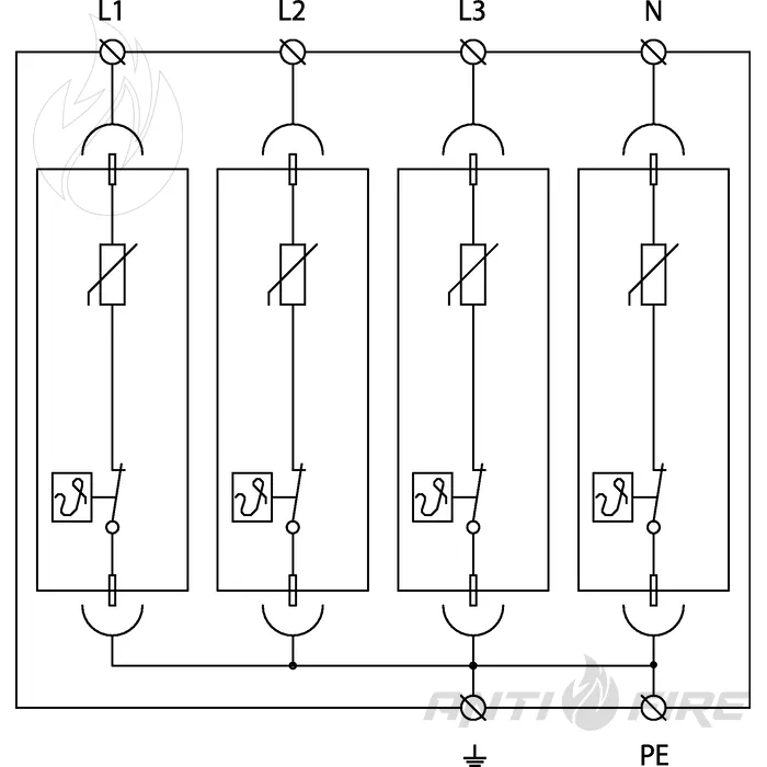 Ограничитель перенапряжения УЗИП SALTEK FLP-12,5 V/4  (фото 3)