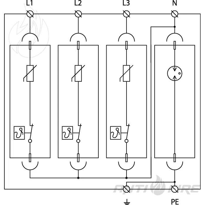 Ограничитель перенапряжения УЗИП SALTEK FLP-12,5 V/3+1  (фото 3)