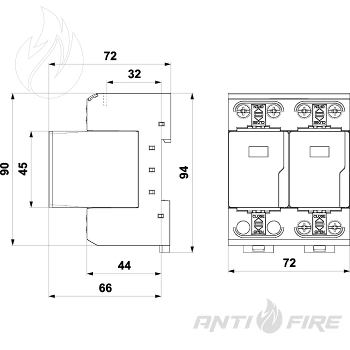 Ограничитель перенапряжения УЗИП SALTEK  FLP-B+C MAXI V/2  (фото 2)