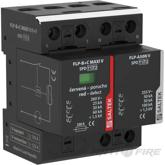 Ограничитель перенапряжения УЗИП SALTEK FLP-B+C MAXI V/1+1 