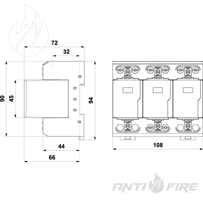 Ограничитель перенапряжения УЗИП SALTEK FLP-B+C MAXI V/3  (фото 2)