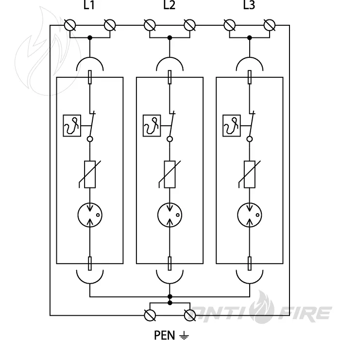 Ограничитель перенапряжения УЗИП SALTEK FLP-B+C MAXI V/3  (фото 3)