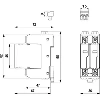 Обмежувач перенапруги ПЗІП SALTEK SLP-PV170 V/U thumb-2