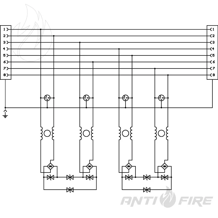 Обмежувач перенапруги ПЗІП SALTEK DL-1G-RJ45-PoE-AB. Захист мереж Ethernet та інформаційних ліній  (фото 3)